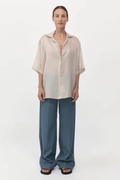 St. Agni Relaxed Collar Shirt - Birch