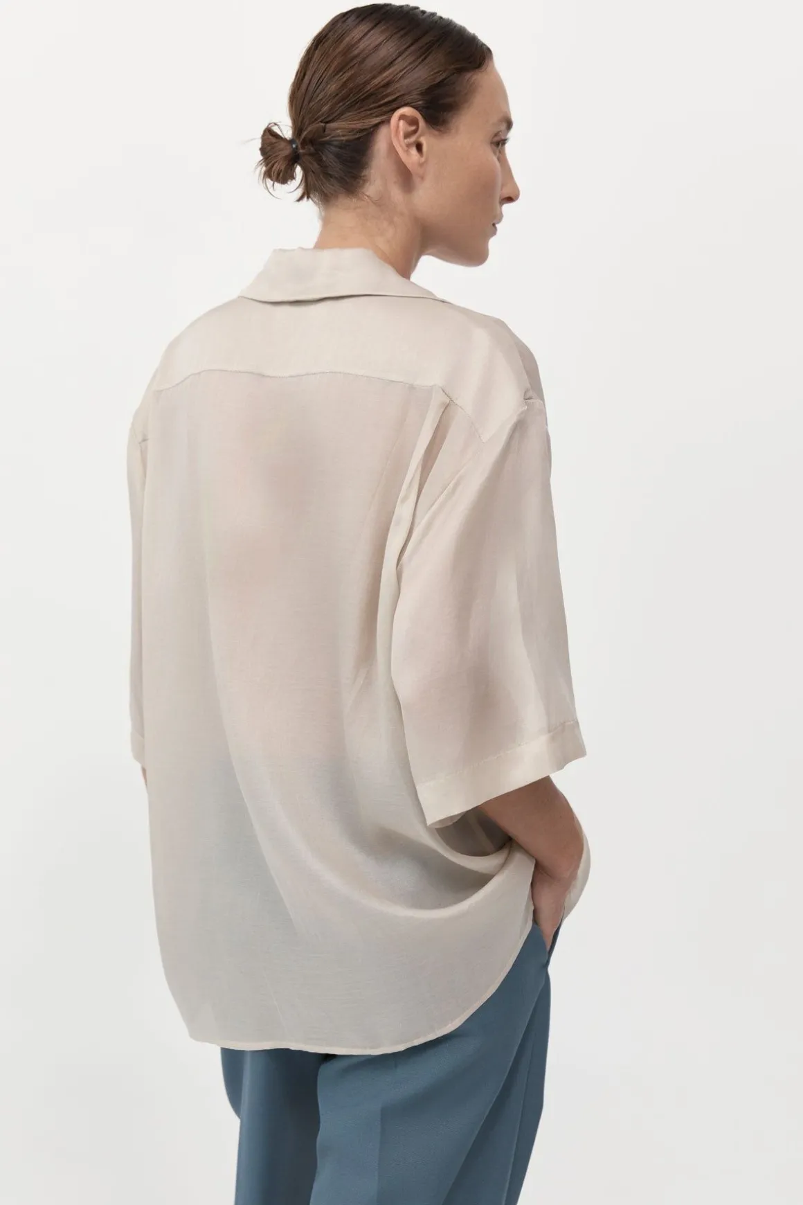 St. Agni Relaxed Collar Shirt - Birch