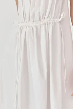 St. Agni Relaxed Drawstring Dress - White