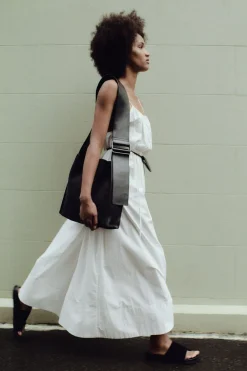 St. Agni Relaxed Drawstring Dress - White
