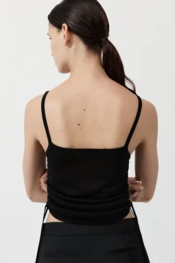 St. Agni Ruched Tank - Black