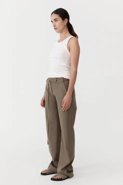 St. Agni 90s Panelled Pants - Kelp