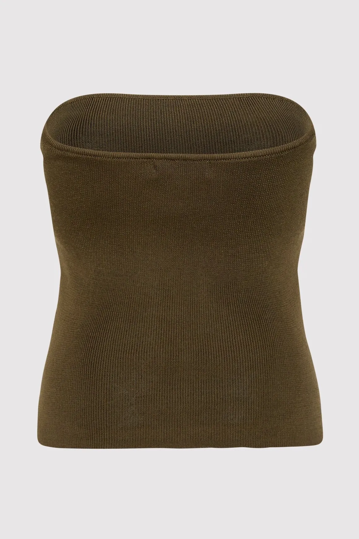 St. Agni 90s Strapless Knit Top - Kelp
