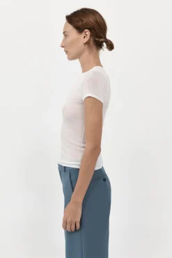 St. Agni Second Skin Knit Tee - White