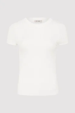 St. Agni Second Skin Knit Tee - White