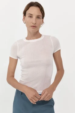 St. Agni Second Skin Knit Tee - White