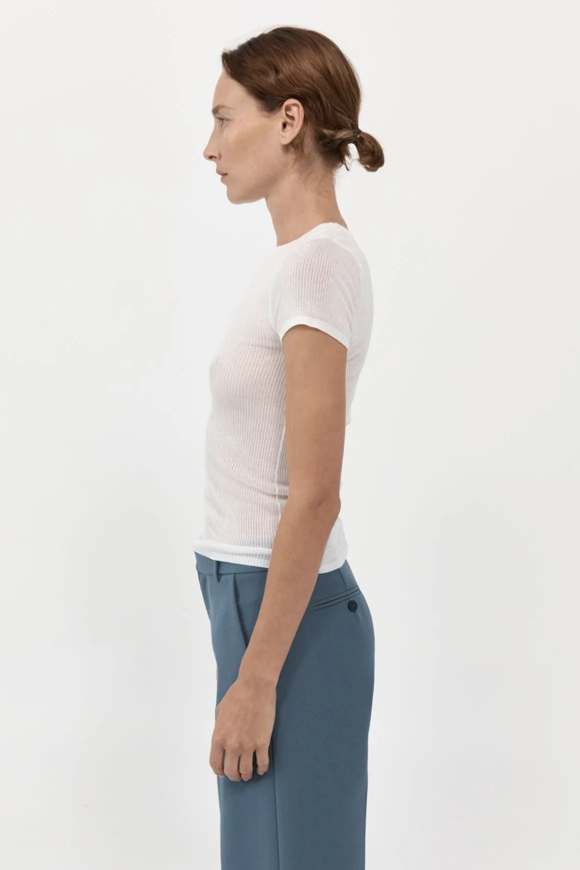 St. Agni Second Skin Knit Tee - White