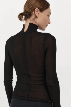 St. Agni Second Skin Knit Top - Black