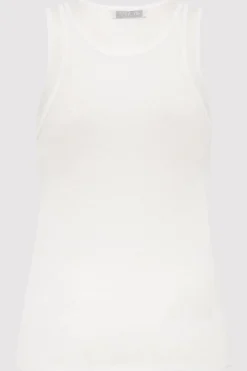 St. Agni Semi Sheer Double Layer Tank - White