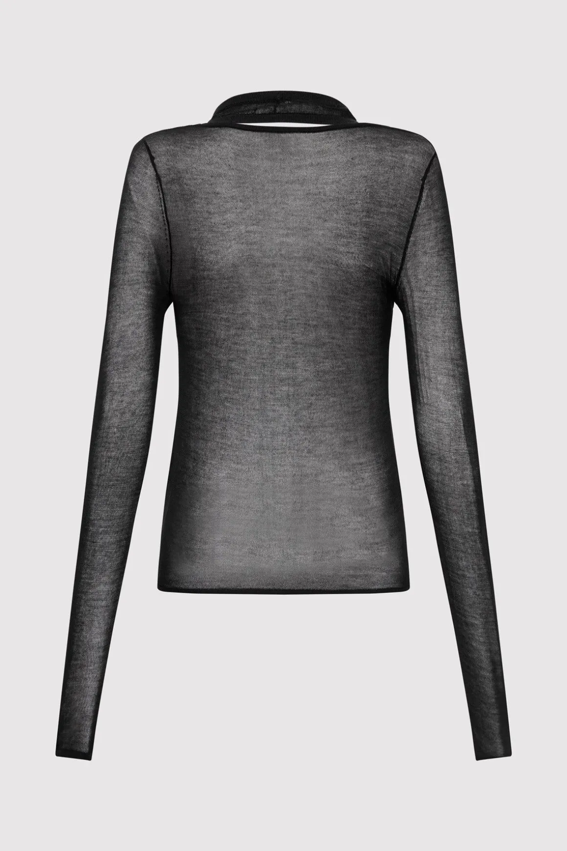 St. Agni Semi Sheer Loop Top - Black