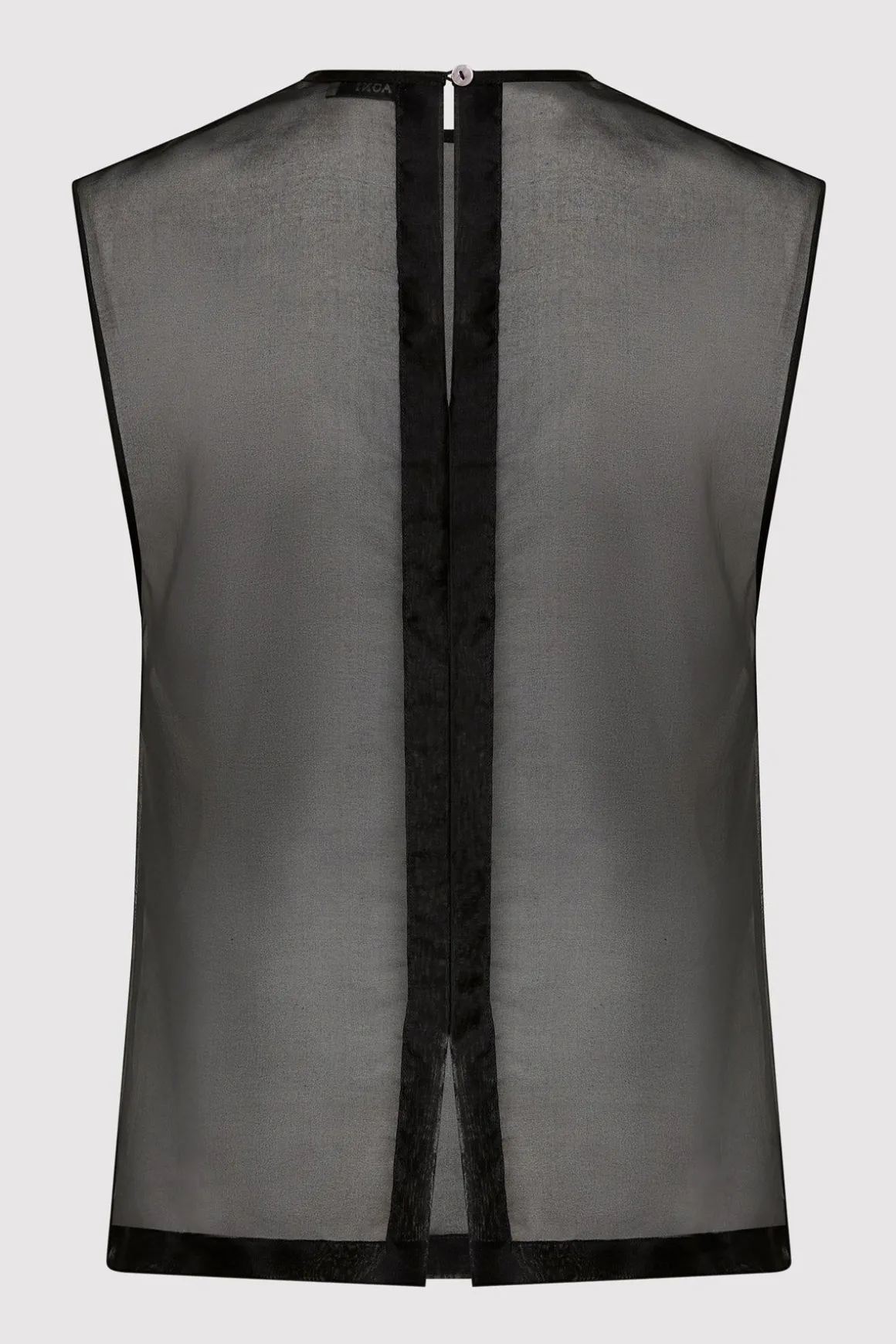 St. Agni Sheer Organza Top - Black