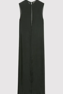 St. Agni Sheer Silk Gauze Dress - Soot