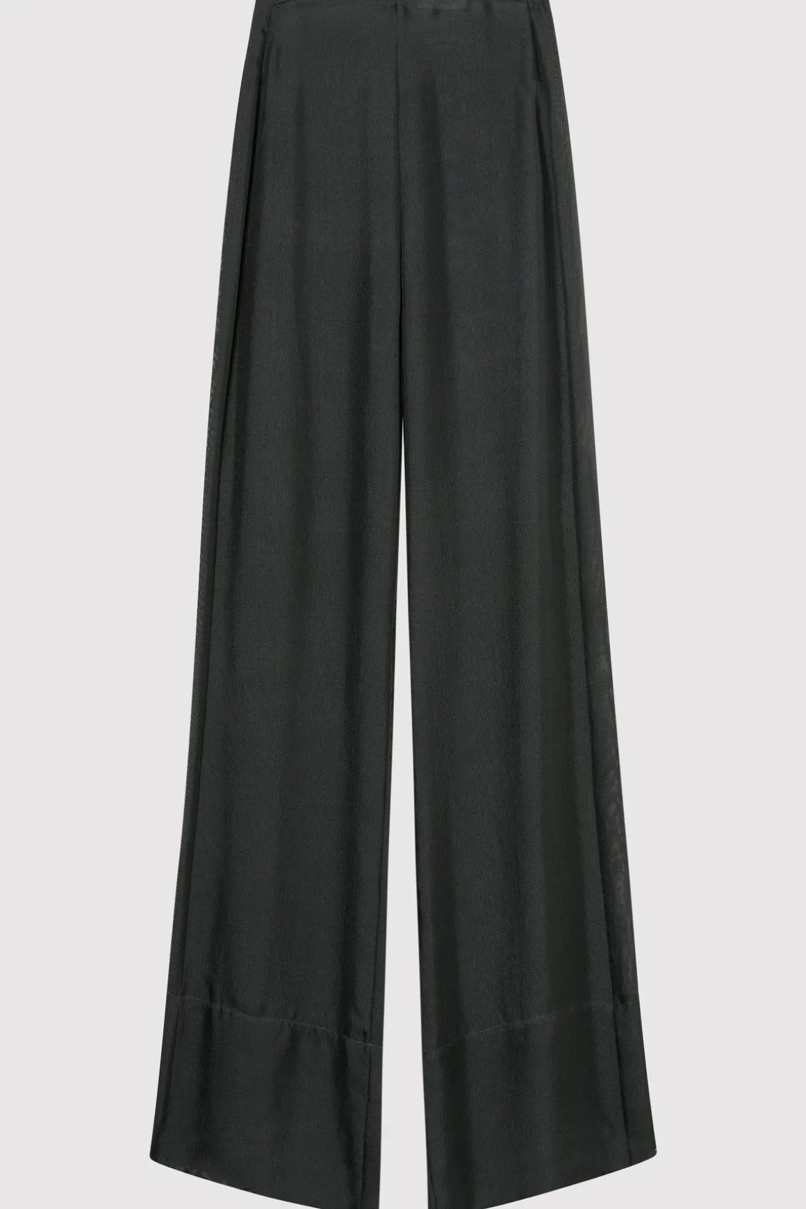 St. Agni Sheer Silk Gauze Pants - Soot