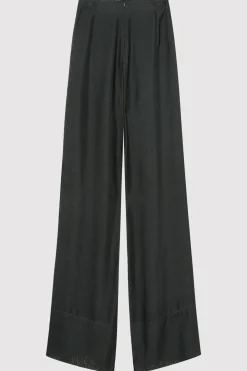 St. Agni Sheer Silk Gauze Pants - Soot
