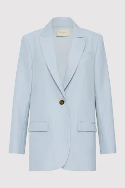 St. Agni Single Button Tailored Blazer - Stone Blue