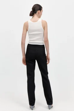 St. Agni Slim Panelled Trousers - Black