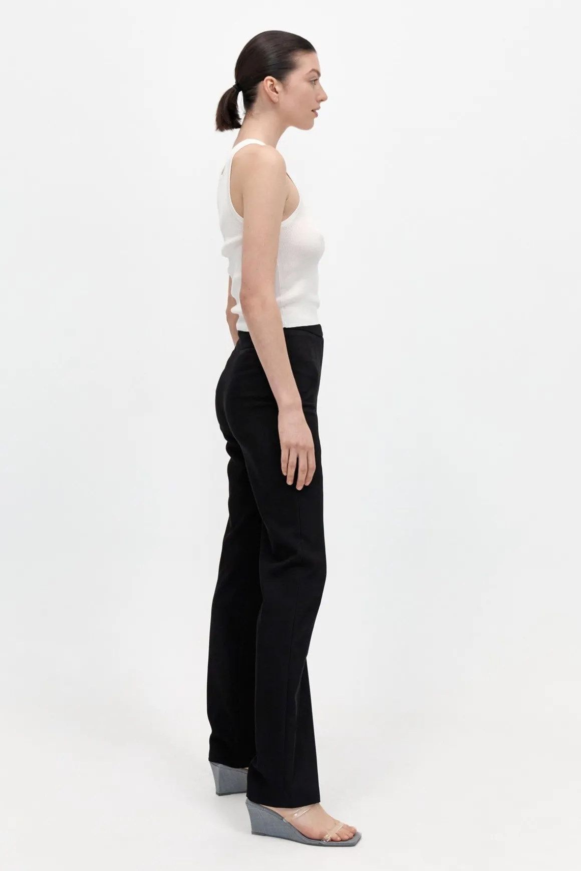 St. Agni Slim Panelled Trousers - Black