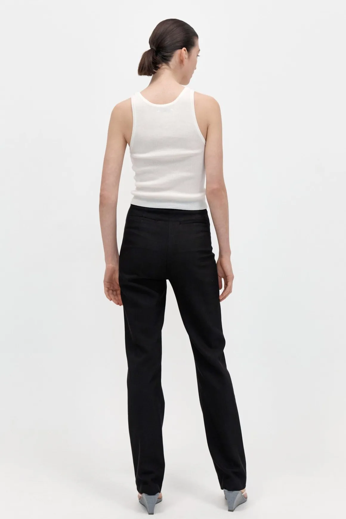 St. Agni Slim Panelled Trousers - Black