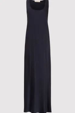 St. Agni Soft Silk Bias Tank Dress - Inkwell