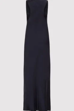 St. Agni Soft Silk Bias Tank Dress - Inkwell