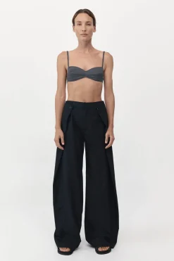 St. Agni Soft Silk Bralette - Washed Black