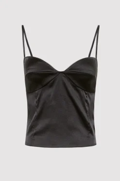 St. Agni Soft Silk Cami - Washed Black