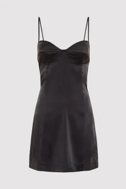 St. Agni Soft Silk Cami Dress - Washed Black