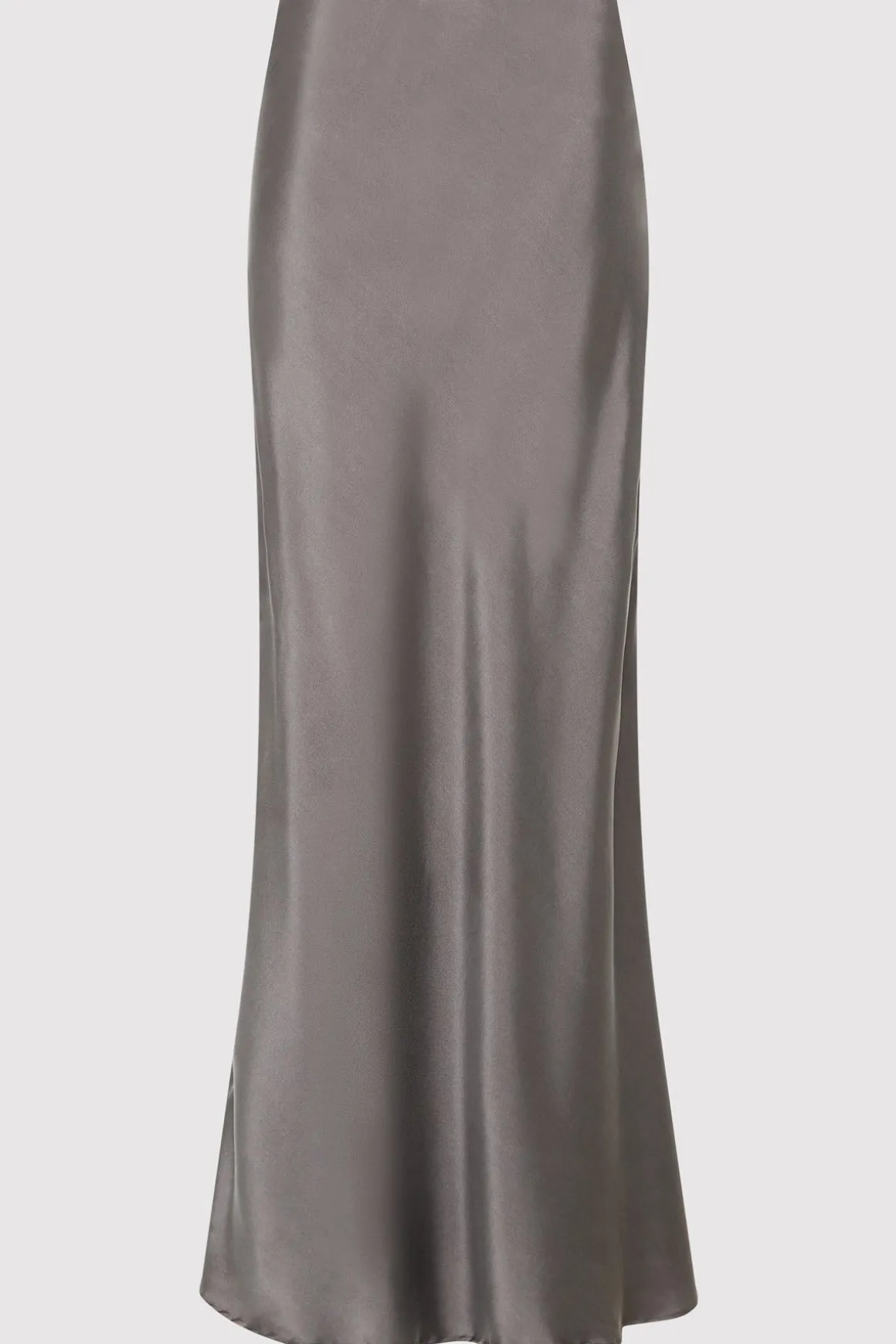 St. Agni Soft Silk Maxi Skirt - Pewter Grey