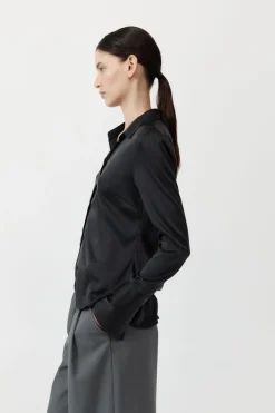 St. Agni Soft Silk Shirt - Black