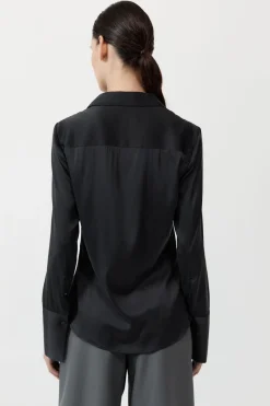 St. Agni Soft Silk Shirt - Black