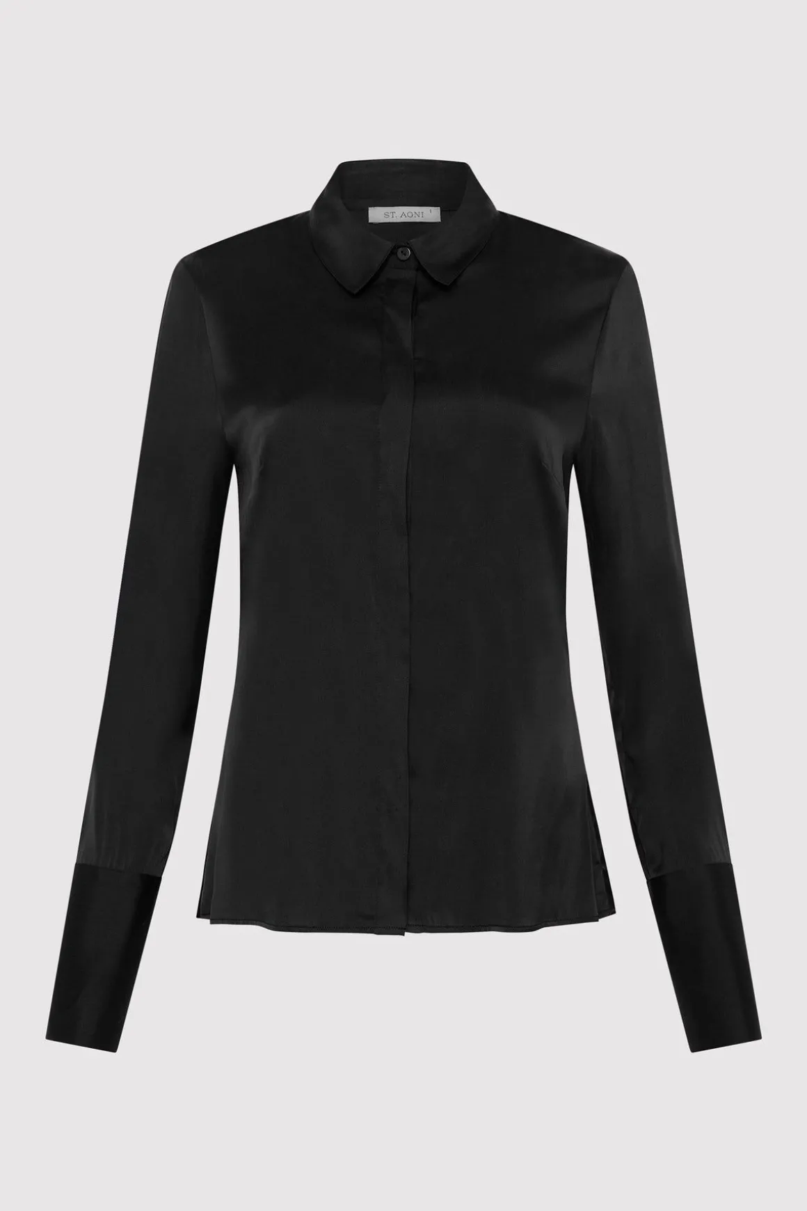 St. Agni Soft Silk Shirt - Black