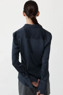 St. Agni Soft Silk Shirt - Inkwell