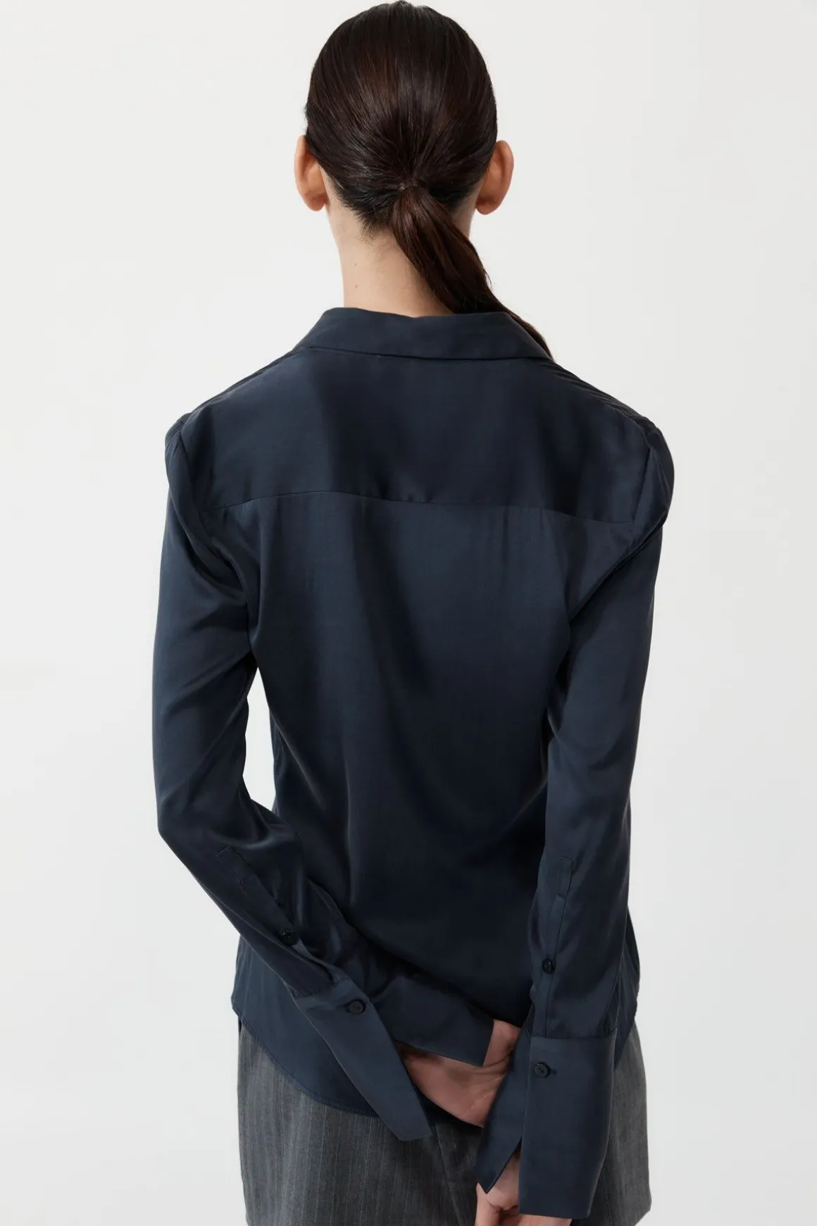 St. Agni Soft Silk Shirt - Inkwell