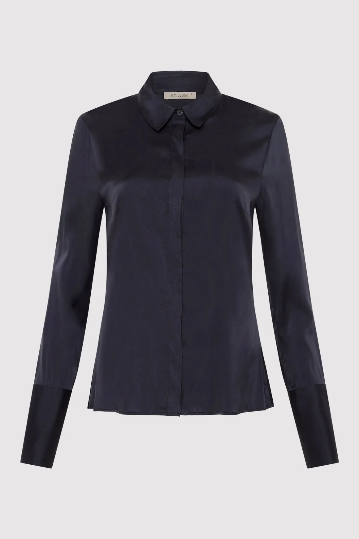 St. Agni Soft Silk Shirt - Inkwell