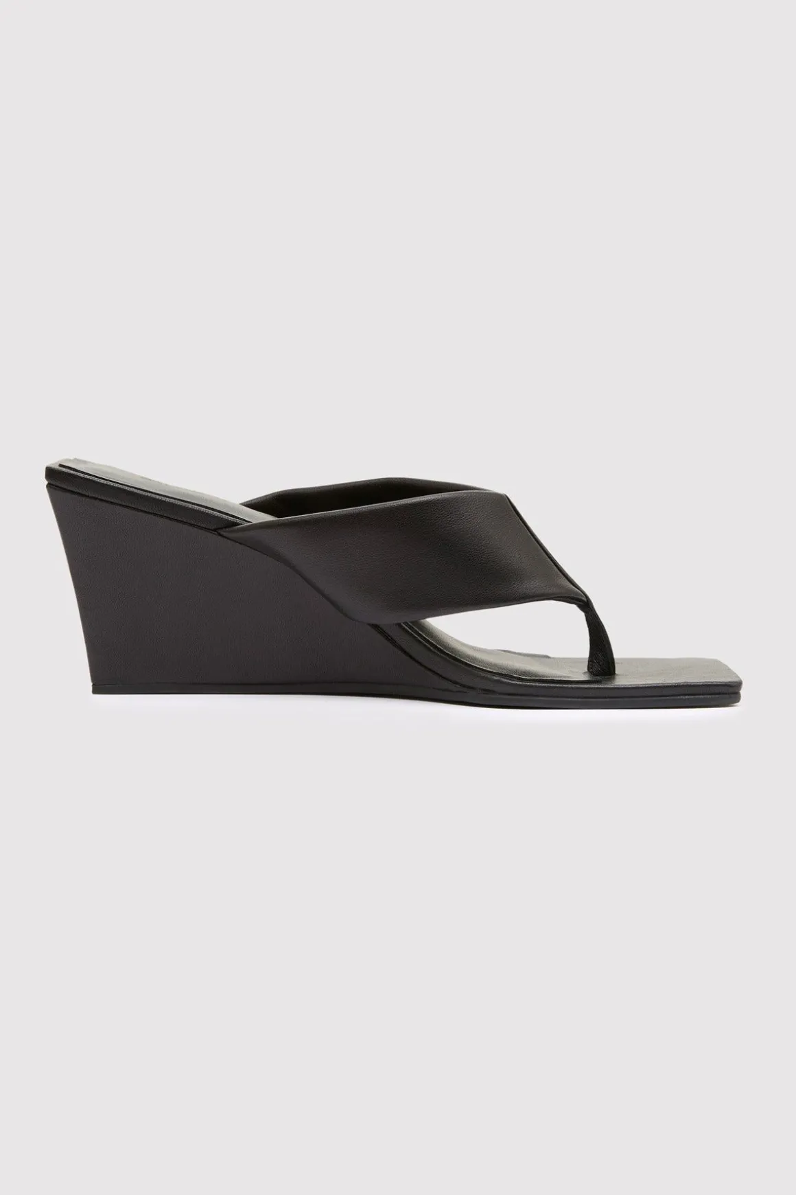 St. Agni Soft Thong Wedge - Black