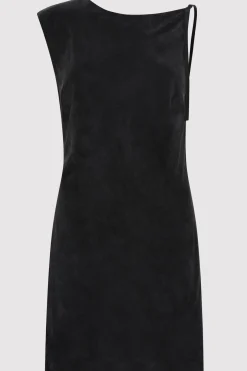 St. Agni Sophia Drape Mini Dress - Washed Black