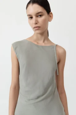 St. Agni Sophia Drape Mini Dress - Shadow