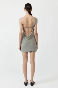 St. Agni Sophia Drape Mini Dress - Shadow