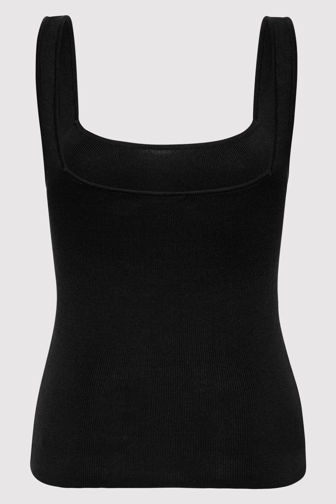 St. Agni Square Neck Knit Singlet - Black
