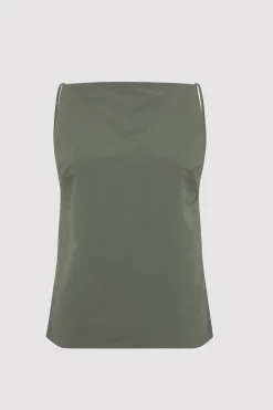 St. Agni Square Neck Top - Thyme