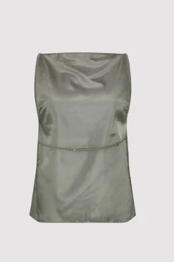 St. Agni Square Neck Top - Thyme