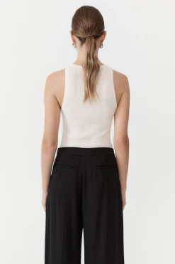 St. Agni Stitch Detail Tank - Ivory