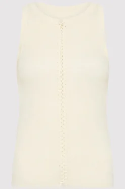 St. Agni Stitch Detail Tank - Ivory
