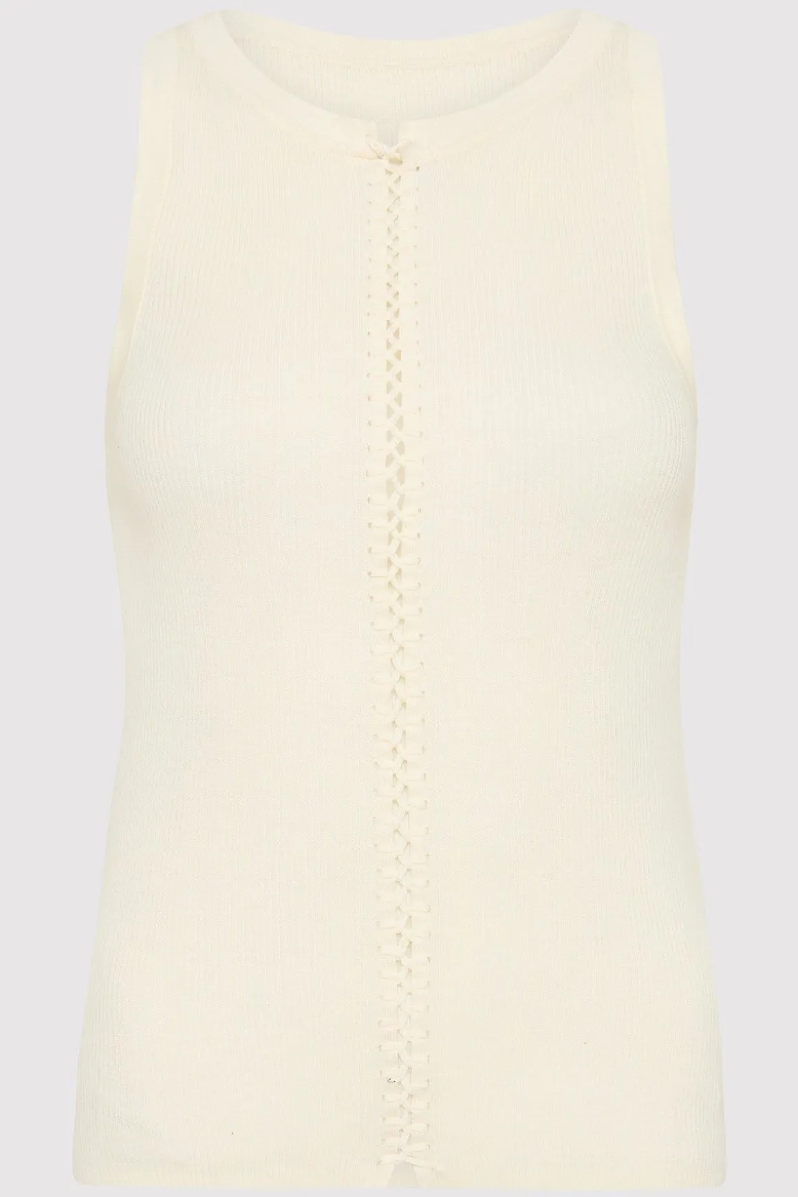 St. Agni Stitch Detail Tank - Ivory