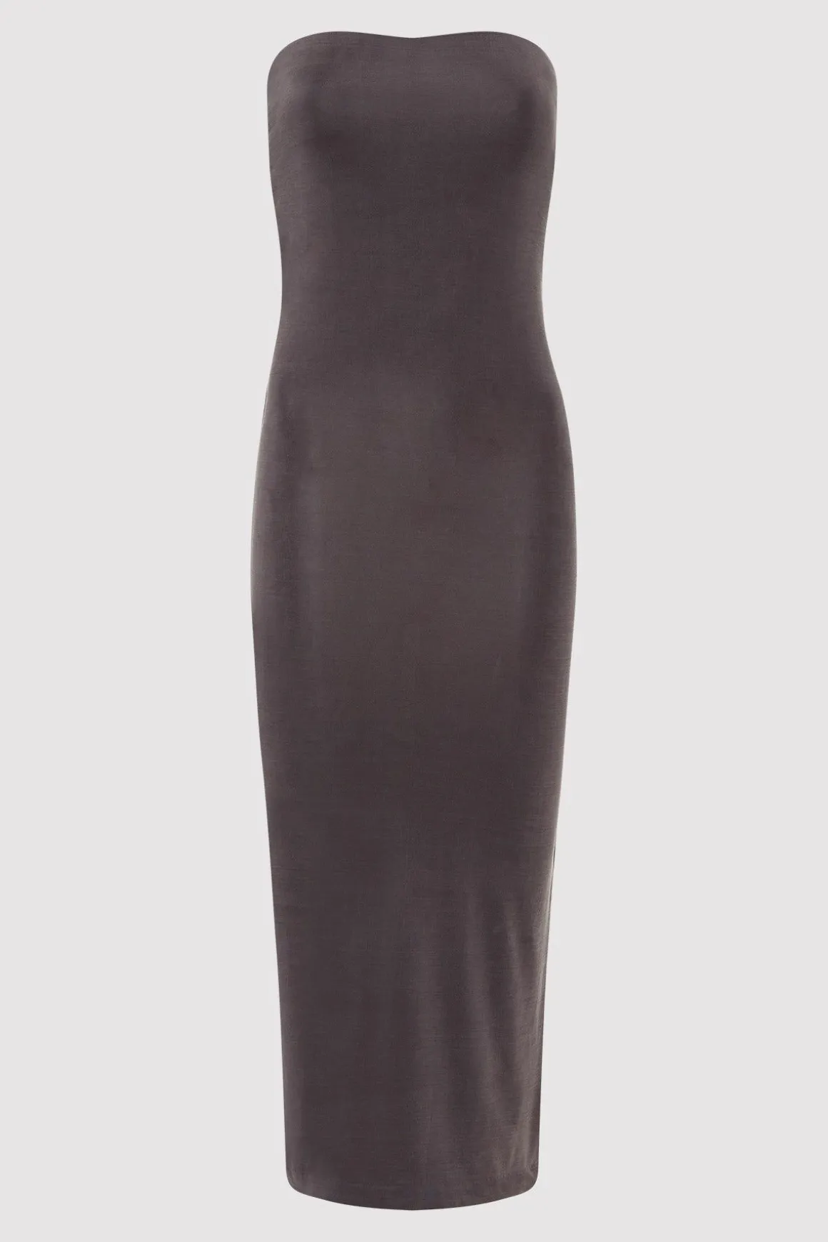 St. Agni Strapless Jersey Midi Dress - Graphite