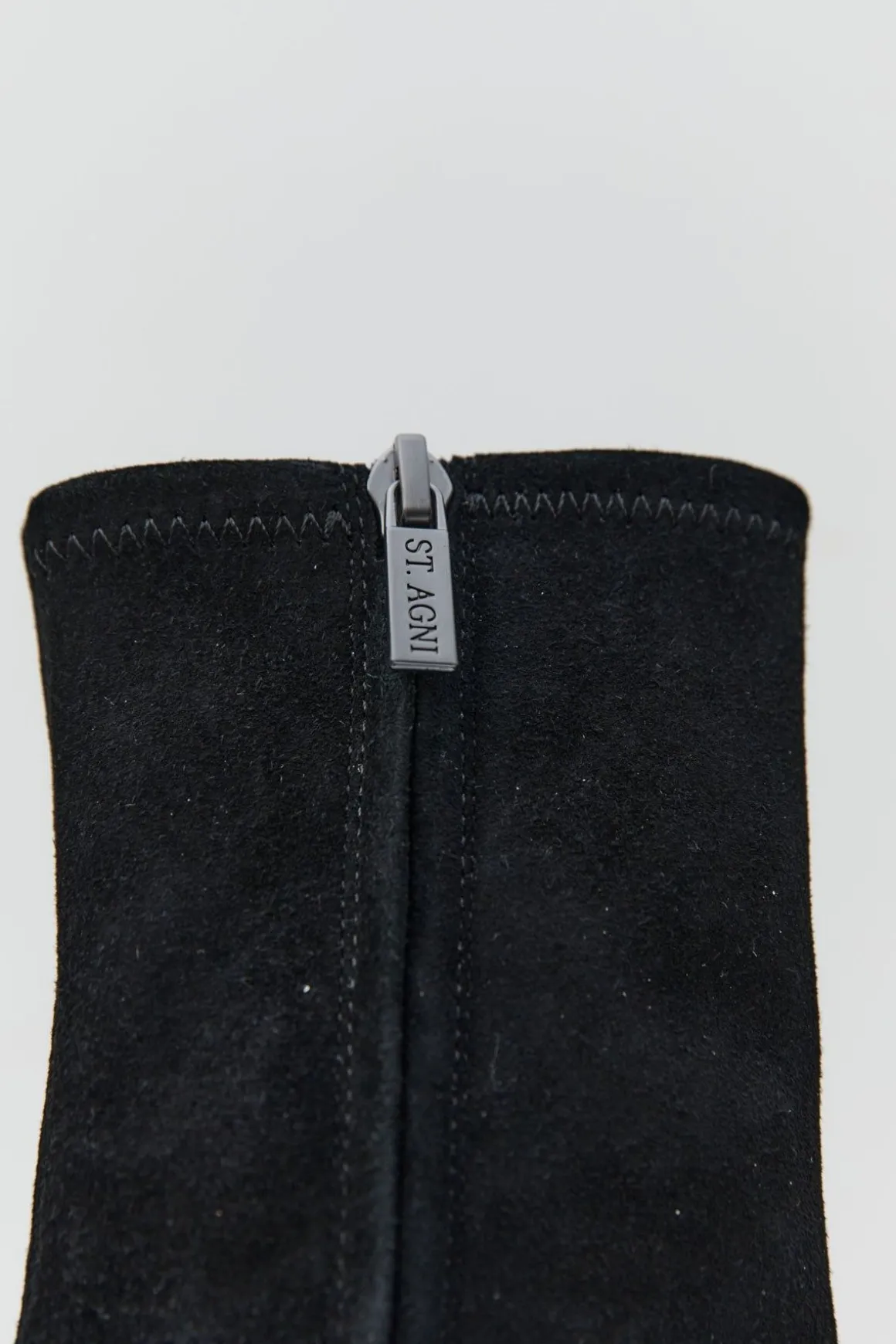 St. Agni Suede Ankle Boot - Black