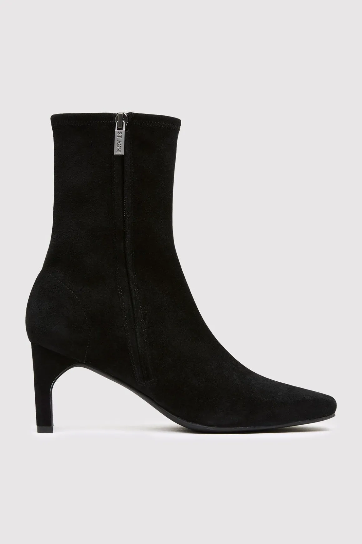 St. Agni Suede Ankle Boot - Black