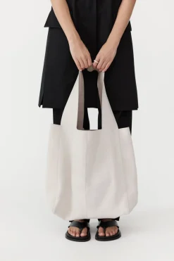 St. Agni Suede Soft Tote - Cool White