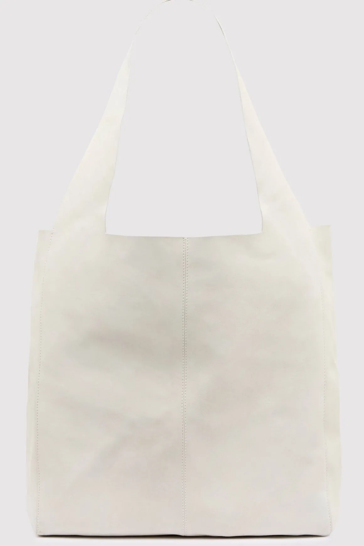 St. Agni Suede Soft Tote - Cool White