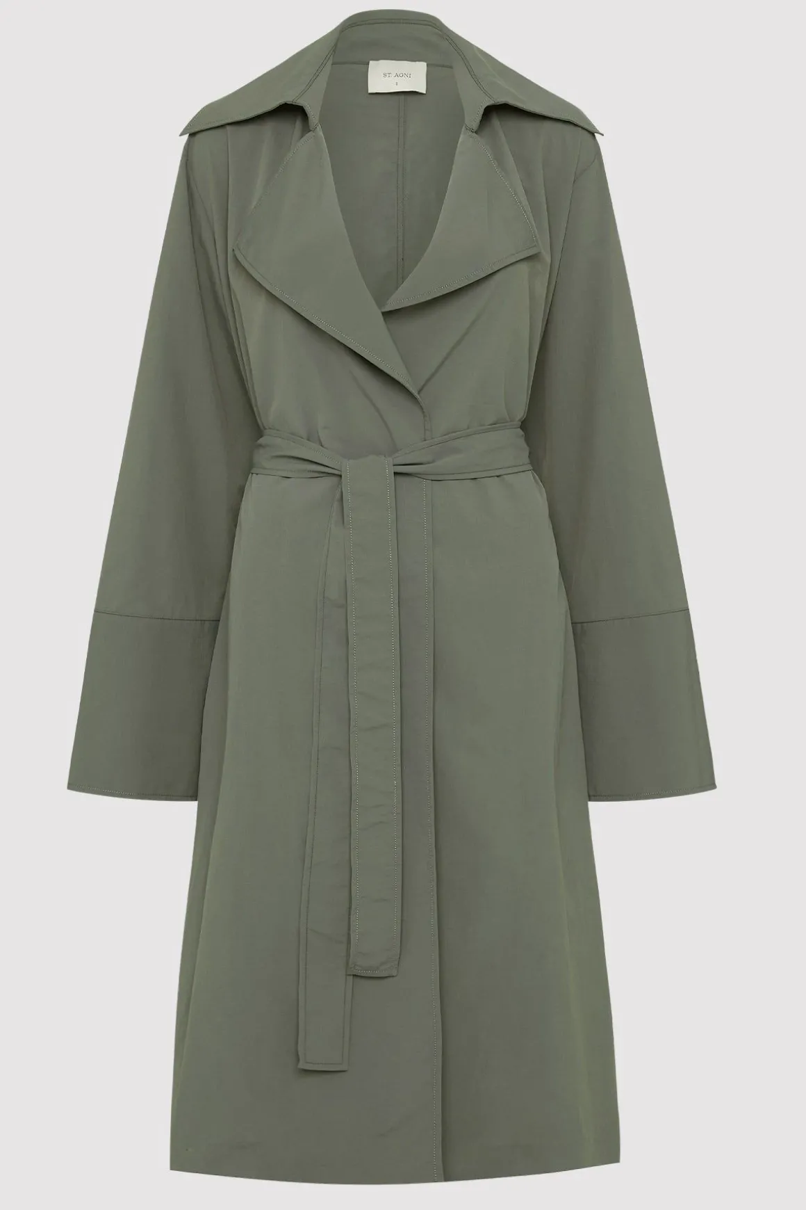 St. Agni Summer Trench Coat - Thyme